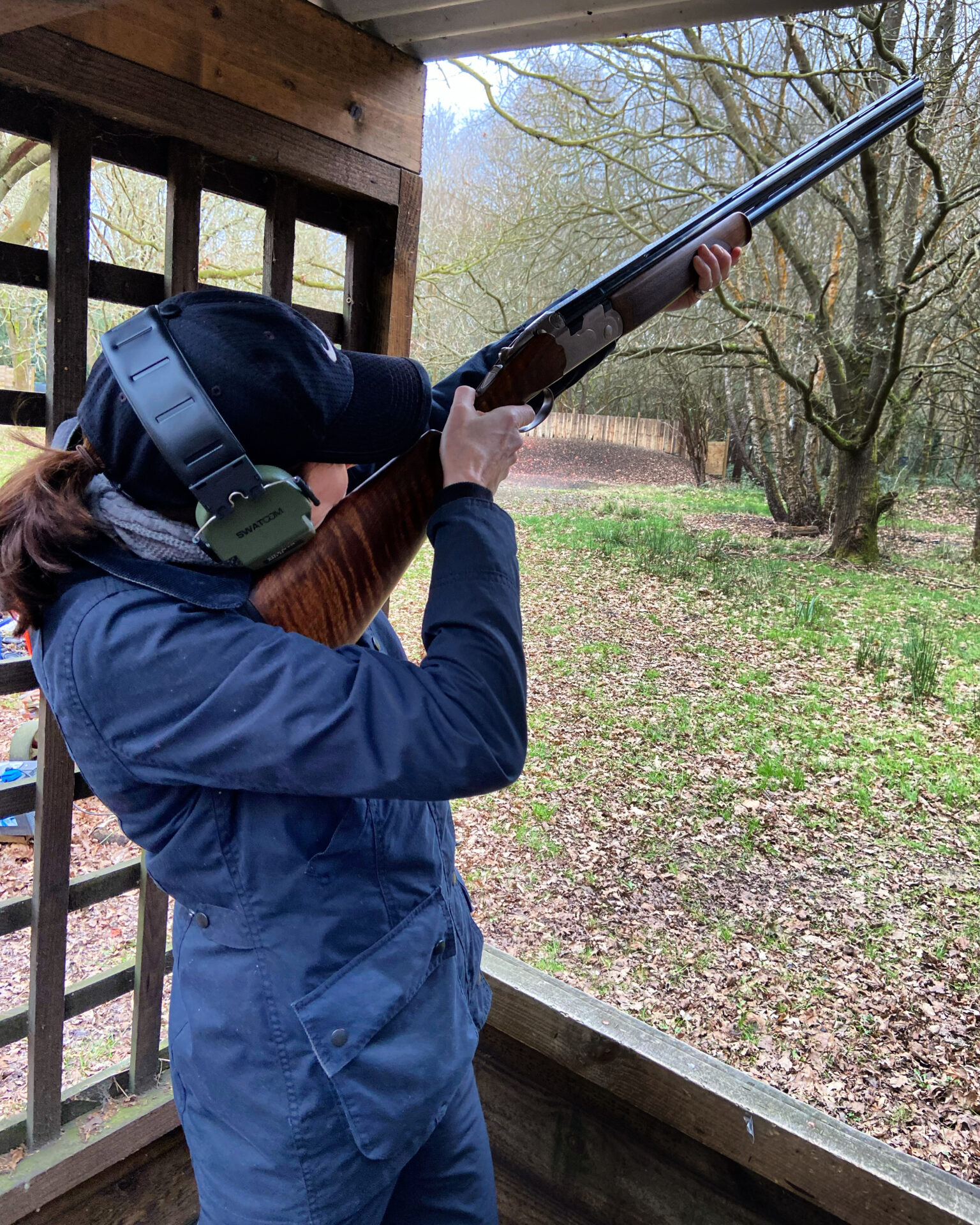 Clay Pigeon Shooting, Bisley, Surrey, April 2022